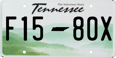 TN license plate F1580X