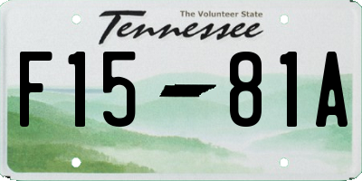 TN license plate F1581A