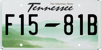 TN license plate F1581B
