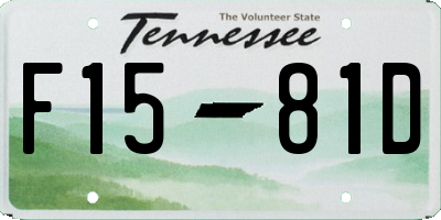 TN license plate F1581D