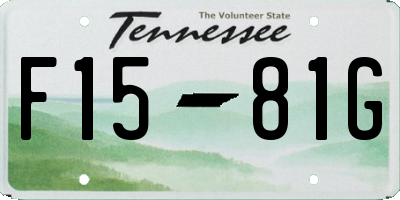 TN license plate F1581G