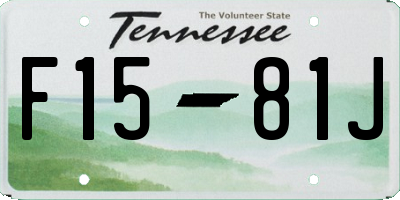 TN license plate F1581J