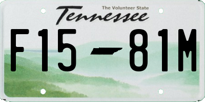 TN license plate F1581M