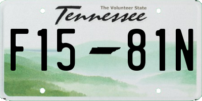 TN license plate F1581N