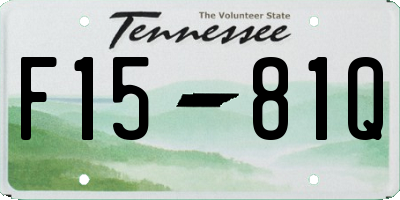 TN license plate F1581Q