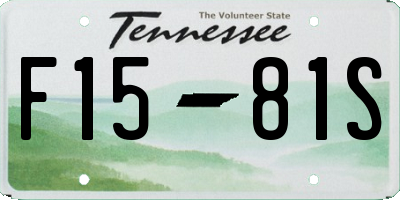 TN license plate F1581S