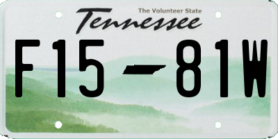 TN license plate F1581W