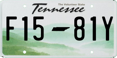 TN license plate F1581Y