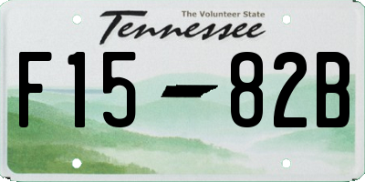 TN license plate F1582B