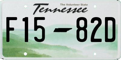 TN license plate F1582D