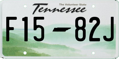 TN license plate F1582J