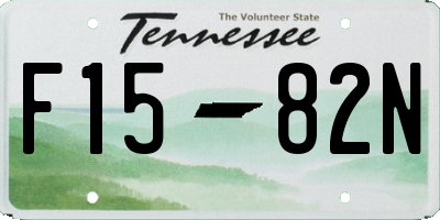 TN license plate F1582N