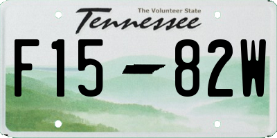TN license plate F1582W