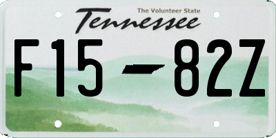 TN license plate F1582Z