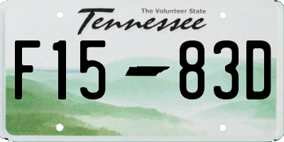 TN license plate F1583D