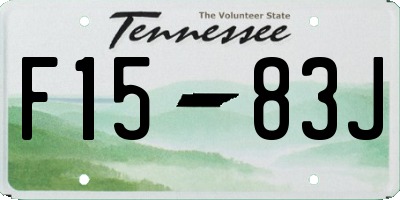 TN license plate F1583J