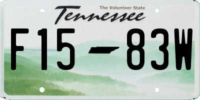 TN license plate F1583W