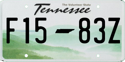 TN license plate F1583Z