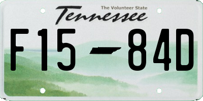 TN license plate F1584D