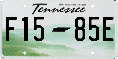 TN license plate F1585E