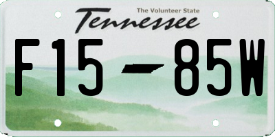 TN license plate F1585W