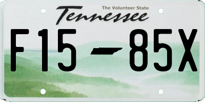 TN license plate F1585X