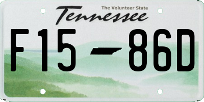 TN license plate F1586D