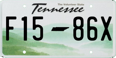 TN license plate F1586X