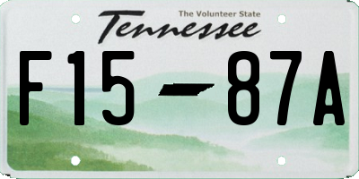 TN license plate F1587A