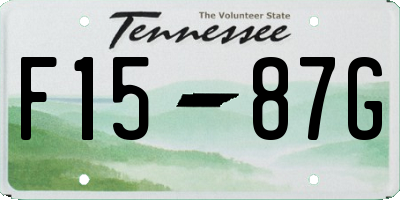 TN license plate F1587G