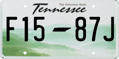 TN license plate F1587J