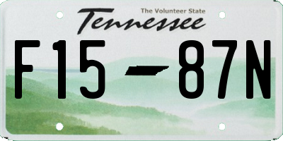 TN license plate F1587N