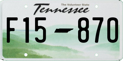 TN license plate F1587O