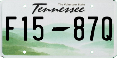TN license plate F1587Q