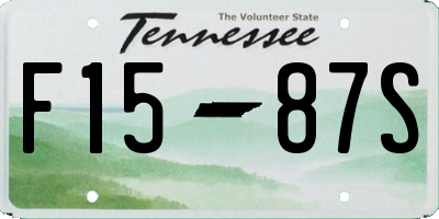 TN license plate F1587S