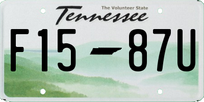 TN license plate F1587U