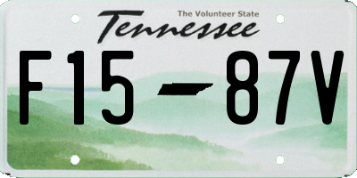 TN license plate F1587V
