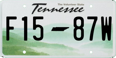 TN license plate F1587W