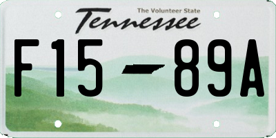 TN license plate F1589A