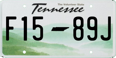 TN license plate F1589J