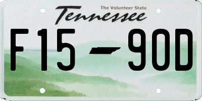 TN license plate F1590D