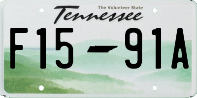 TN license plate F1591A
