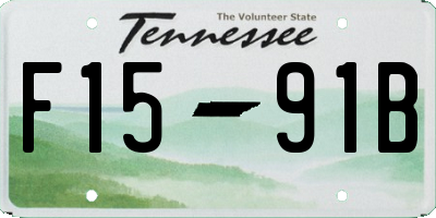 TN license plate F1591B