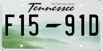 TN license plate F1591D