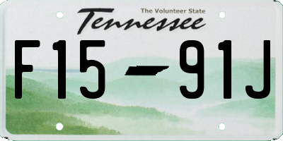 TN license plate F1591J