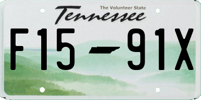 TN license plate F1591X