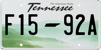 TN license plate F1592A