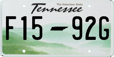TN license plate F1592G
