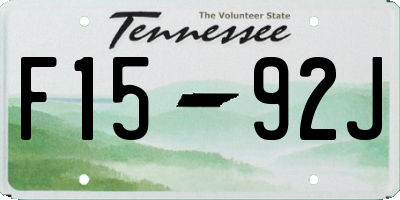 TN license plate F1592J