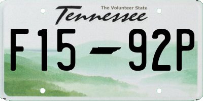 TN license plate F1592P